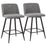 LumiSource Toriano 26" SQ Counter Stool, Set/2, GYN/BK - B26-TRNO-55TPRZX2BKNGY2