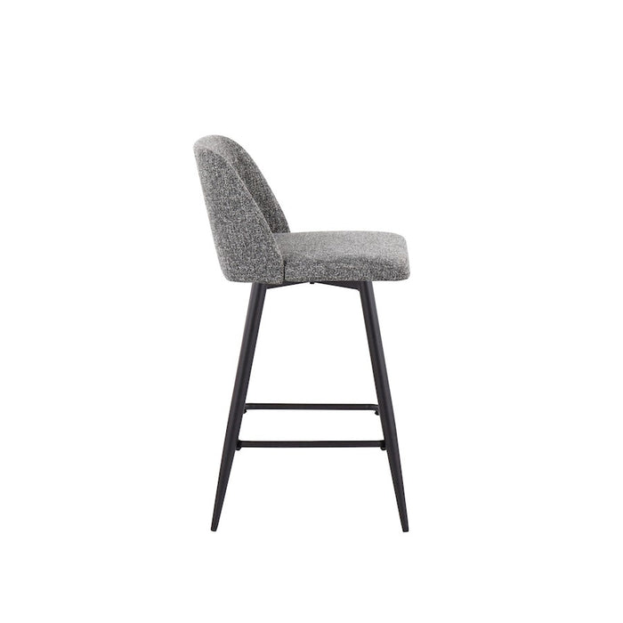 LumiSource Toriano 26" SQ Counter Stool, Set/2, GYN/BK