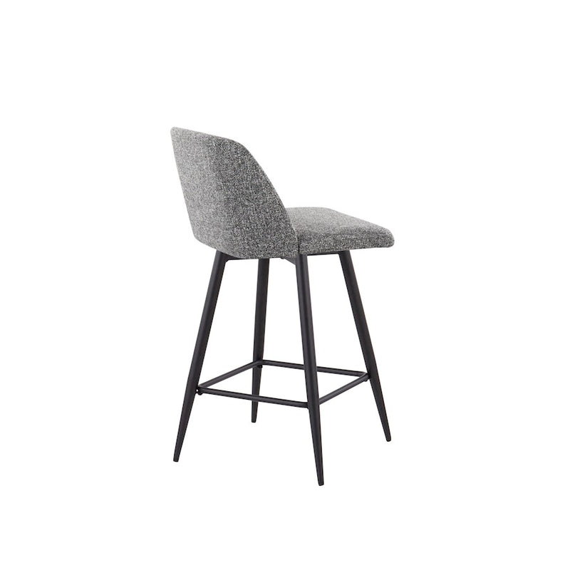 LumiSource Toriano 26" SQ Counter Stool, Set/2, GYN/BK