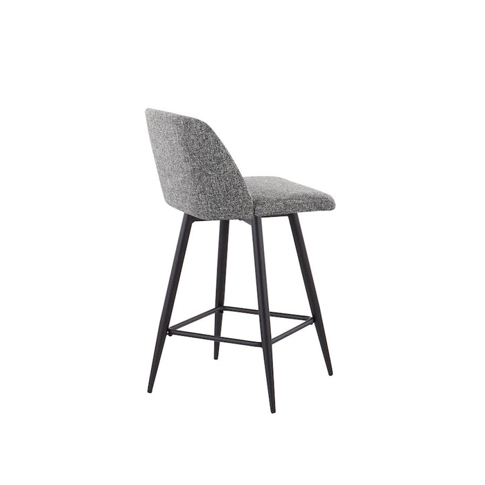 LumiSource Toriano 26" SQ Counter Stool, Set/2, GYN/BK