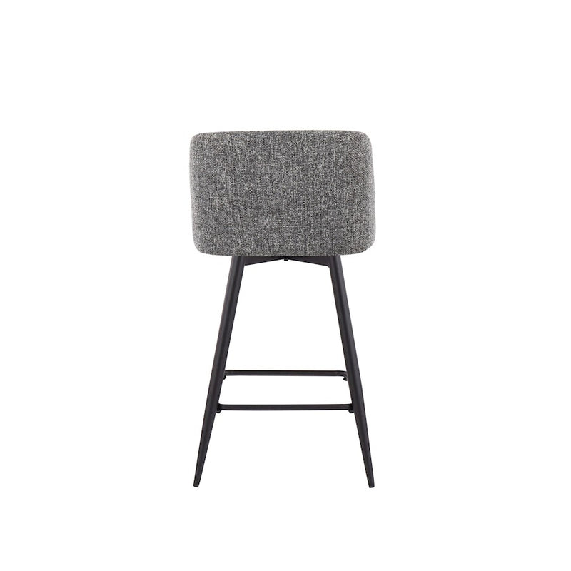 LumiSource Toriano 26" SQ Counter Stool, Set/2, GYN/BK