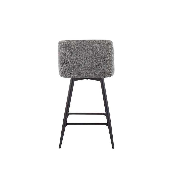 LumiSource Toriano 26" SQ Counter Stool, Set/2, GYN/BK