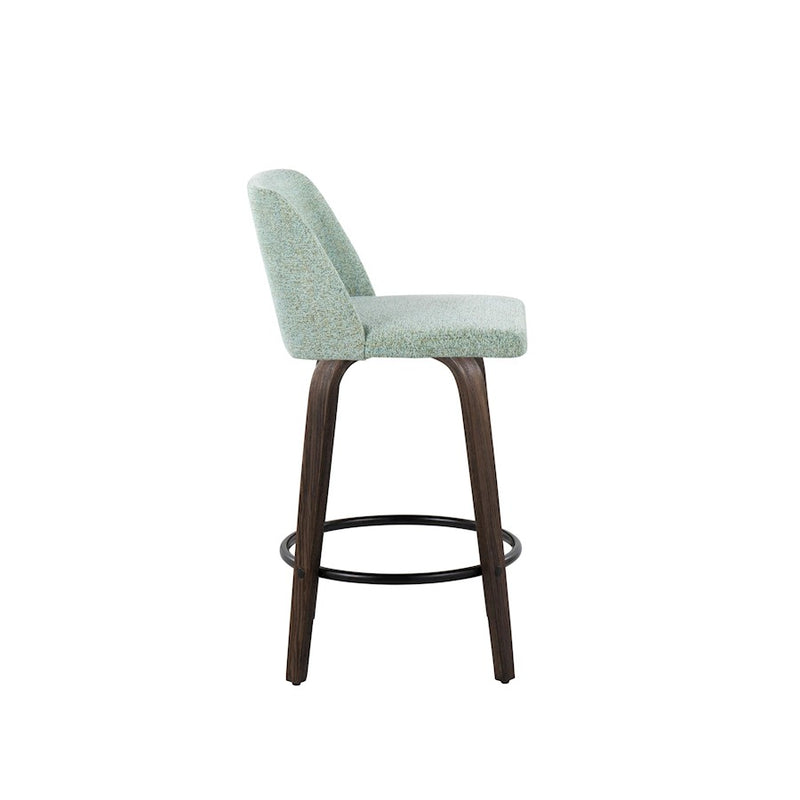 LumiSource Toriano 26" Counter Stool, Set/2, WAL/GR/BK