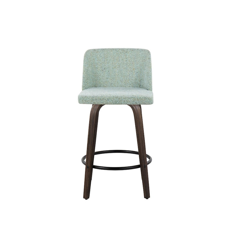 LumiSource Toriano 26" Counter Stool, Set/2, WAL/GR/BK