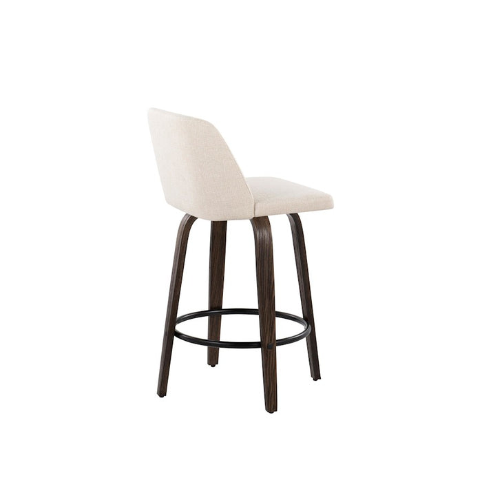 LumiSource Toriano 26" Counter Stool, Set/2, WAL/CRN/BK