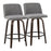 LumiSource Toriano 26" Counter Stool, Set/2, WAL/GYN/BK - B26-TRNO-GRTZQ2BNNGY2