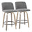 LumiSource Toriano 26" Counter Stool, Set/2, GYN/BK - B26-TRNO-GRTZQ2LGYNGY2
