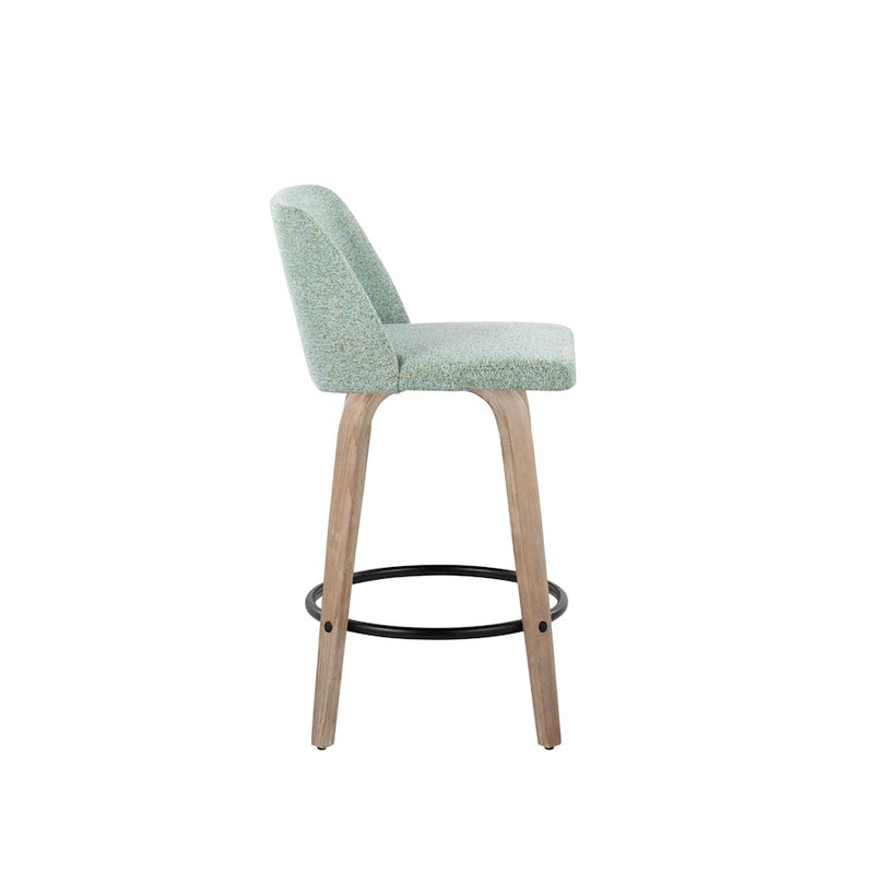 LumiSource Toriano 26" Counter Stool, Set/2, WH/GR/BK