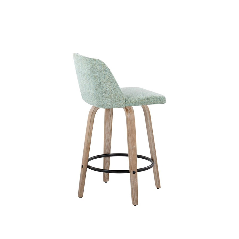 LumiSource Toriano 26" Counter Stool, Set/2, WH/GR/BK