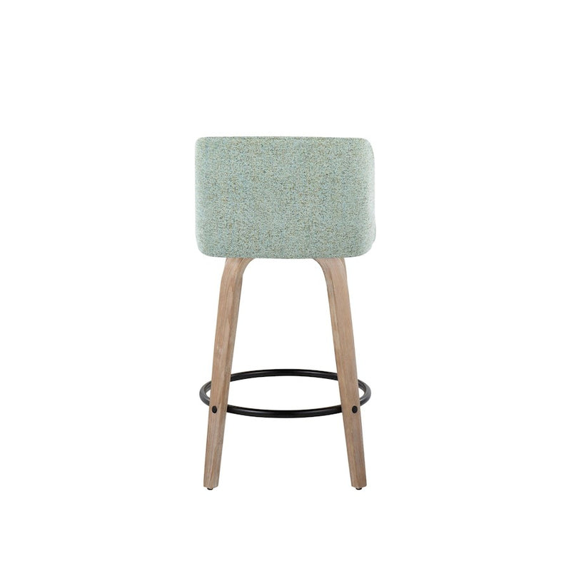 LumiSource Toriano 26" Counter Stool, Set/2, WH/GR/BK