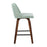 LumiSource Toriano Counter Stool, Set of 2, Wal/Green/Black SQ