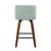 LumiSource Toriano Counter Stool, Set of 2, Wal/Green/Black SQ