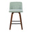 LumiSource Toriano Counter Stool, Set of 2, Wal/Green/Black SQ