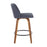 LumiSource Toriano Counter Stool, Set of 2, Walnut Wood