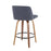 LumiSource Toriano Counter Stool, Set of 2, Walnut Wood