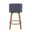 LumiSource Toriano Counter Stool, Set of 2, Walnut Wood