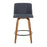 LumiSource Toriano Counter Stool, Set of 2, Walnut Wood