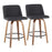 LumiSource Toriano Round Counter Stool, Set of 2, Walnut