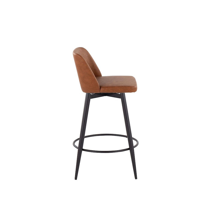 LumiSource Toriano 26" Rd Counter Stool Set, CAM/BK