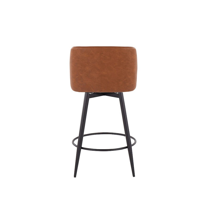 LumiSource Toriano 26" Rd Counter Stool Set, CAM/BK