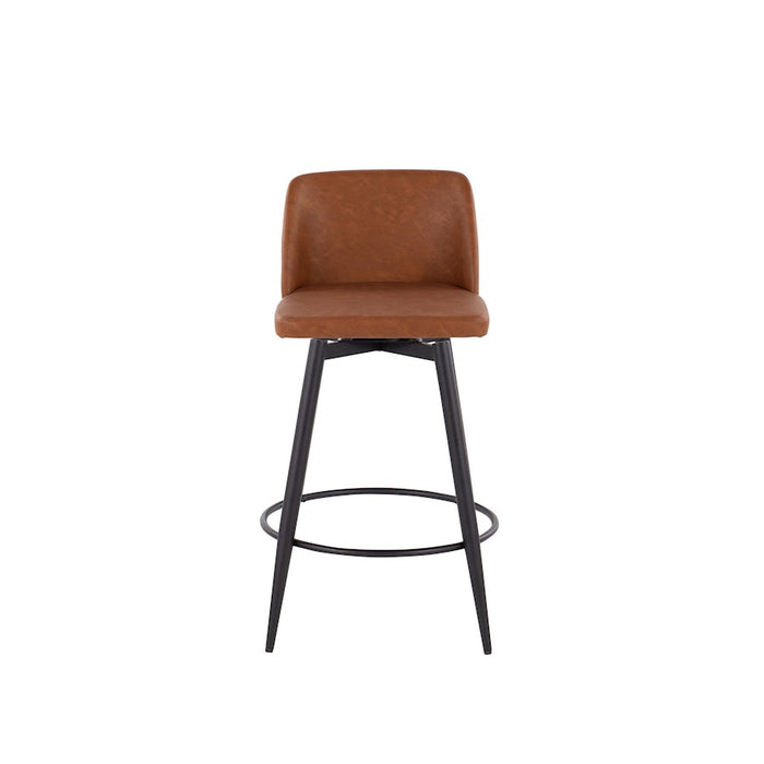 LumiSource Toriano 26" Rd Counter Stool Set, CAM/BK