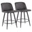 LumiSource Toriano 26" Rd Counter Stool, Set/2, GY/BK - B26-TRNOPU-55TPRZQ2BKGY2