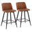 LumiSource Toriano 26" SQ Counter Stool Set, CAM/BK - B26-TRNOPU-55TPRZX2BKCAM2