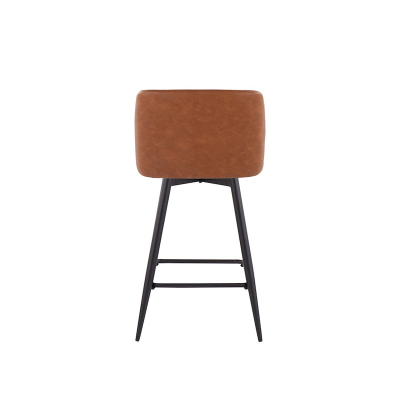 LumiSource Toriano 26" SQ Counter Stool Set, CAM/BK