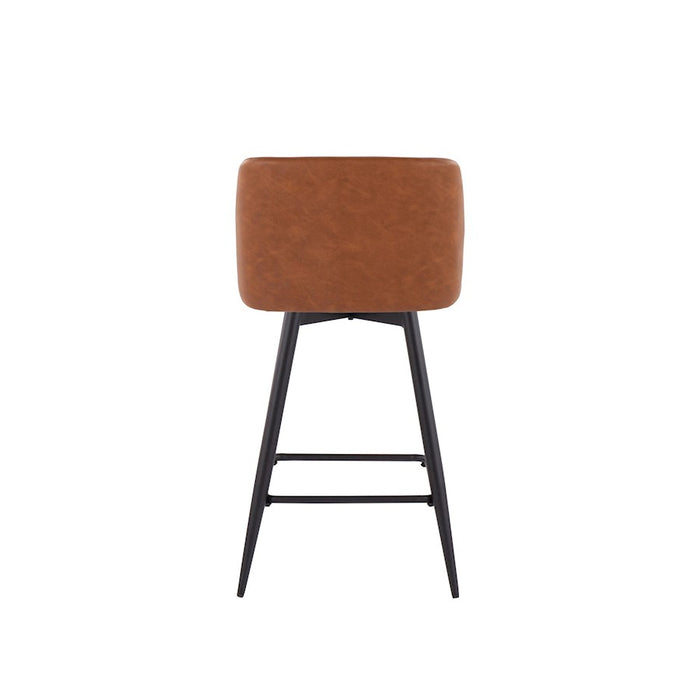 LumiSource Toriano 26" SQ Counter Stool Set, CAM/BK