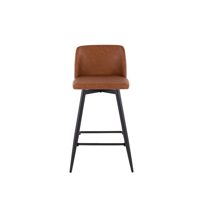 LumiSource Toriano 26" SQ Counter Stool Set, CAM/BK