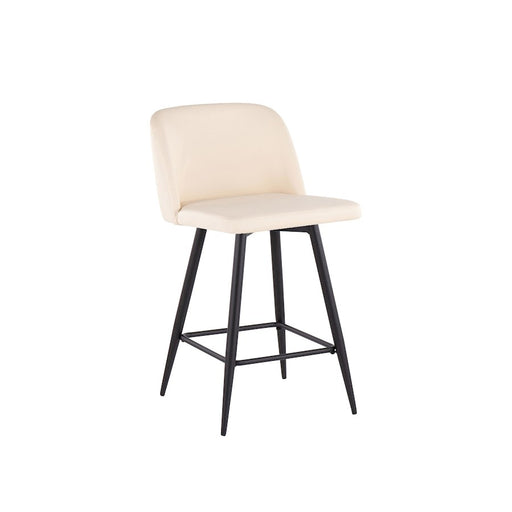 LumiSource Toriano 26" SQ Counter Stool, Set/2, CR/BK
