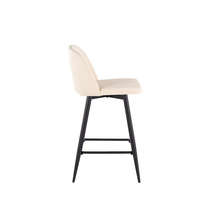 LumiSource Toriano 26" SQ Counter Stool, Set/2, CR/BK