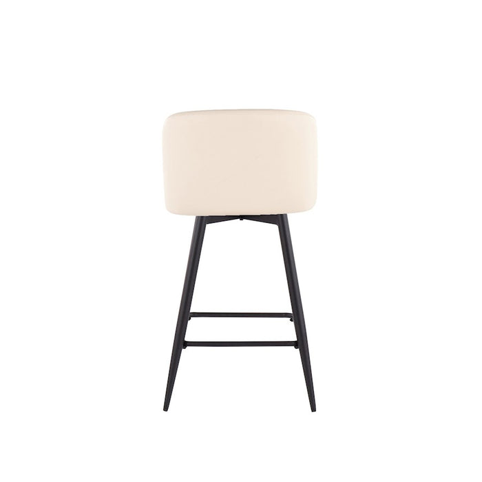 LumiSource Toriano 26" SQ Counter Stool, Set/2, CR/BK