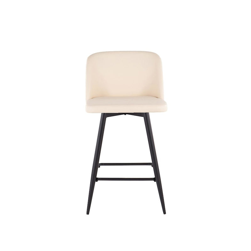 LumiSource Toriano 26" SQ Counter Stool, Set/2, CR/BK