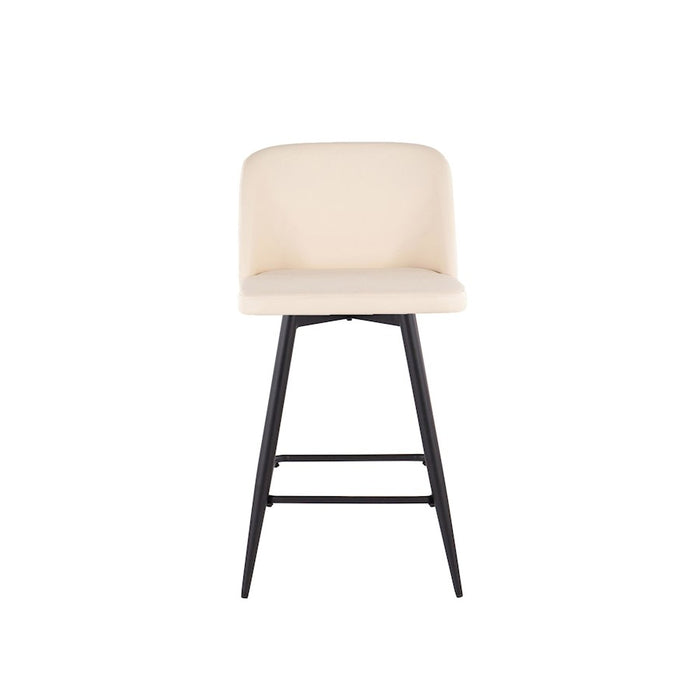 LumiSource Toriano 26" SQ Counter Stool, Set/2, CR/BK