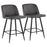 LumiSource Toriano 26" SQ Counter Stool, Set/2, GY/BK - B26-TRNOPU-55TPRZX2BKGY2