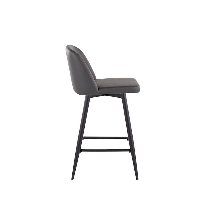 LumiSource Toriano 26" SQ Counter Stool, Set/2, GY/BK