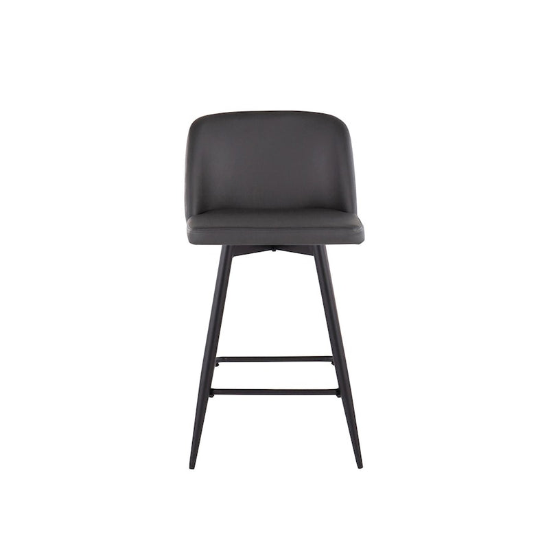 LumiSource Toriano 26" SQ Counter Stool, Set/2, GY/BK
