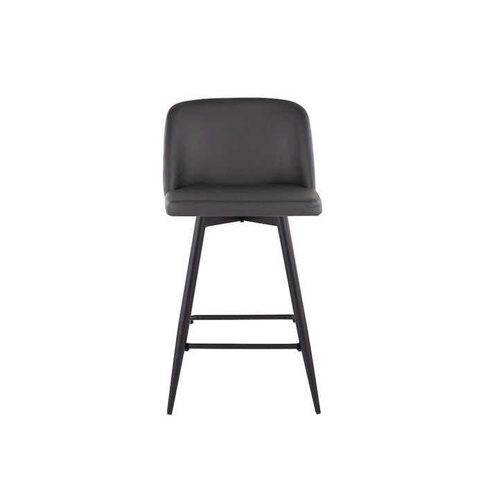 LumiSource Toriano 26" SQ Counter Stool, Set/2, GY/BK