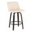 LumiSource Toriano 26" Counter Stool, Set/2, WAL/CR/BK