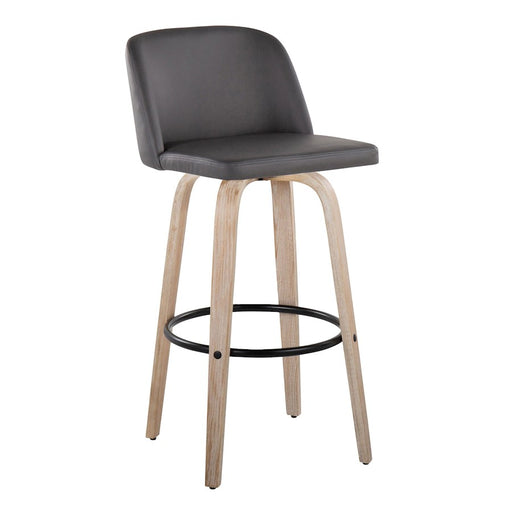 LumiSource Toriano 26" Counter Stool, Set/2, WH/GY/BK