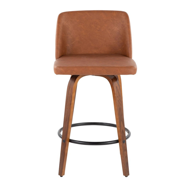 LumiSource Toriano 26" Rd Counter Stool Set, W/CAM/BKST