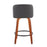 LumiSource Toriano Counter Stool, Set of 2, Walnut/GY/Black