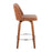 LumiSource Toriano 26" Counter Stool, Set/2, WAL/CAM/CH