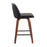 LumiSource Toriano Counter Stool, Set of 2, Walnut/Black/Black