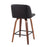 LumiSource Toriano Counter Stool, Set of 2, Walnut/Black/Black