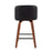 LumiSource Toriano Counter Stool, Set of 2, Walnut/Black/Black
