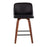 LumiSource Toriano Counter Stool, Set of 2, Walnut/Black/Black