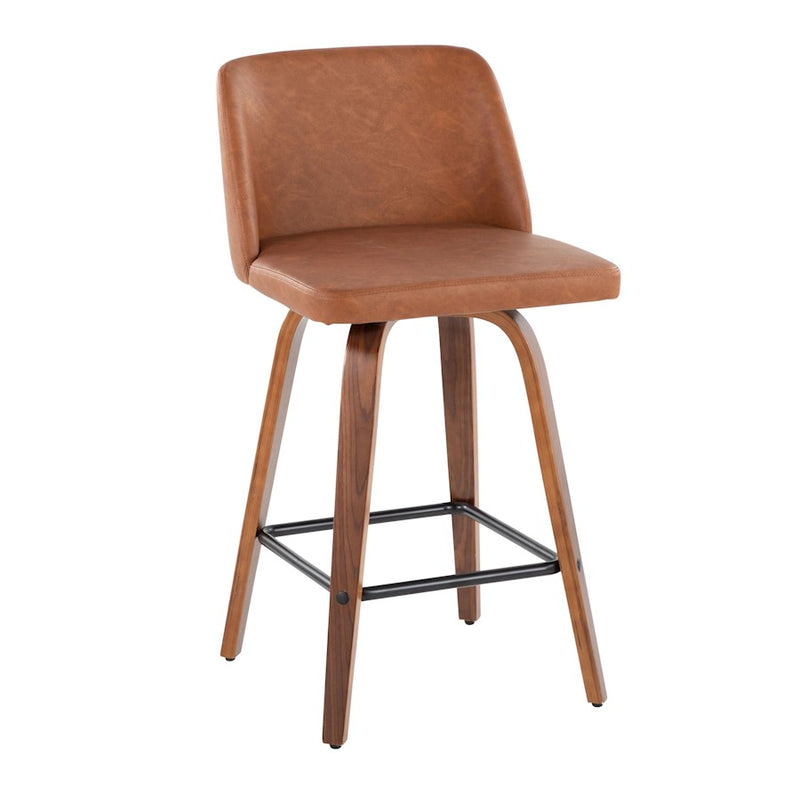 LumiSource Toriano 26" SQ Counter Stool Set, W/CAM/BKST