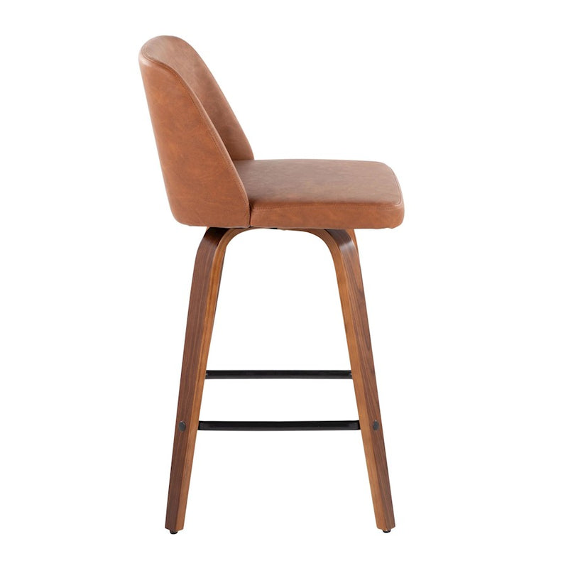 LumiSource Toriano 26" SQ Counter Stool Set, W/CAM/BKST